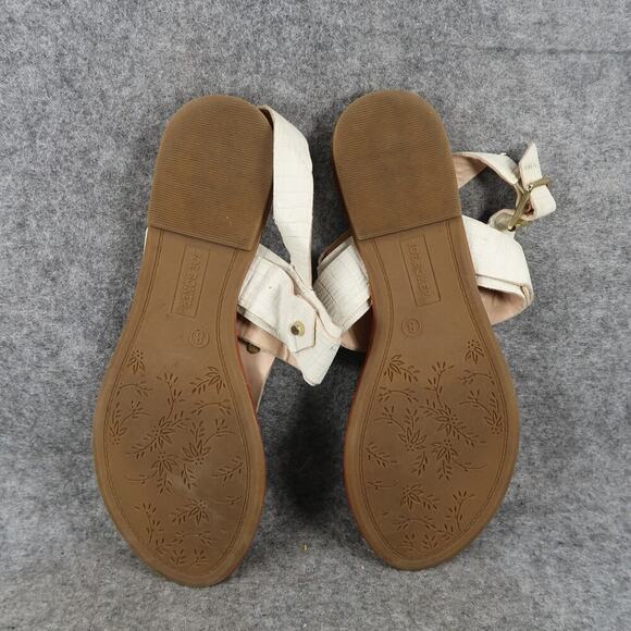 Joe Boxer Shoes Womens 8 Sandal Slingback Casual Flat Comfort Buckle Strap White - Picture 10 of 11